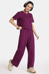 Rosaline Loungewear Pants - Plum Caspia — thumbnail 4